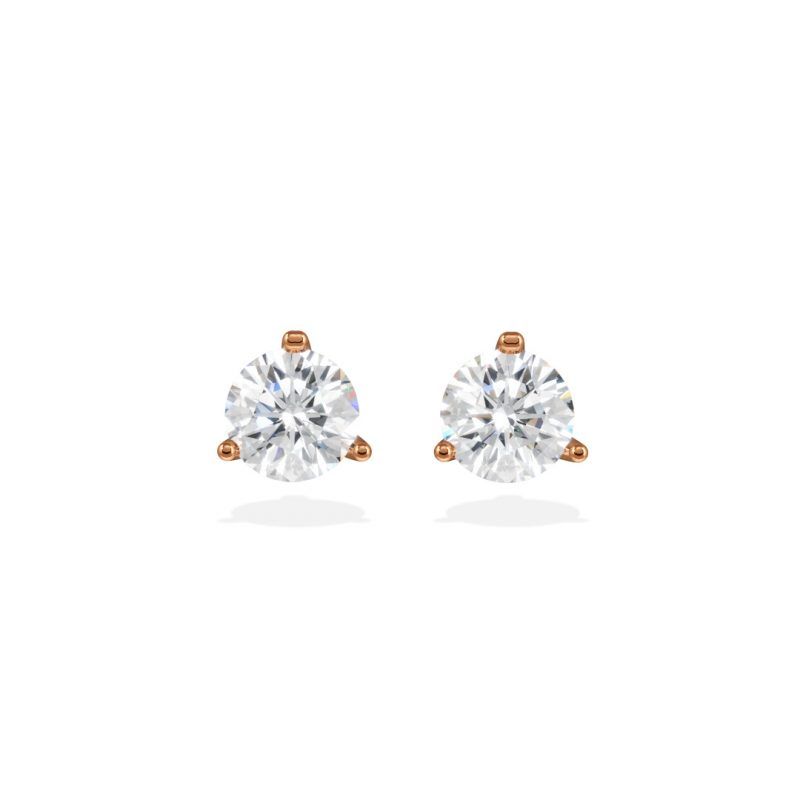 Earrings Pure 1ct x2 - 18k rose gold lab grown diamond Loyale Paris