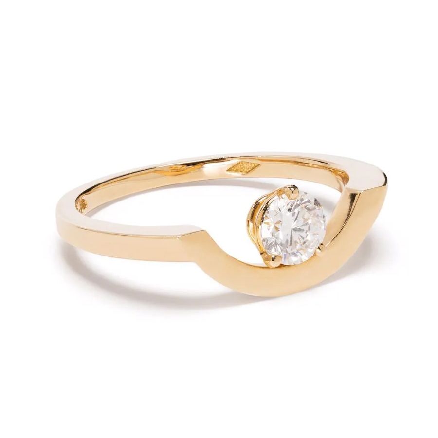 Ring Intrépide grand arc 05ct - 18k yellow gold lab grown diamond Loyale Paris