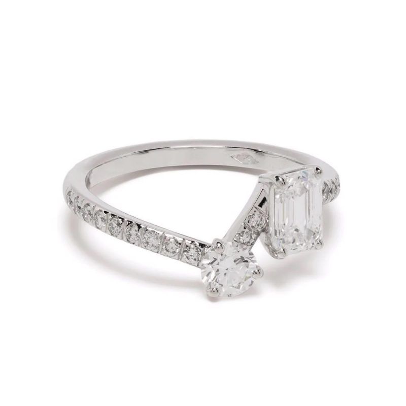 Ring Toi-Moi 025ct 07ct pavée - 18k white gold lab grown diamond Loyale Paris