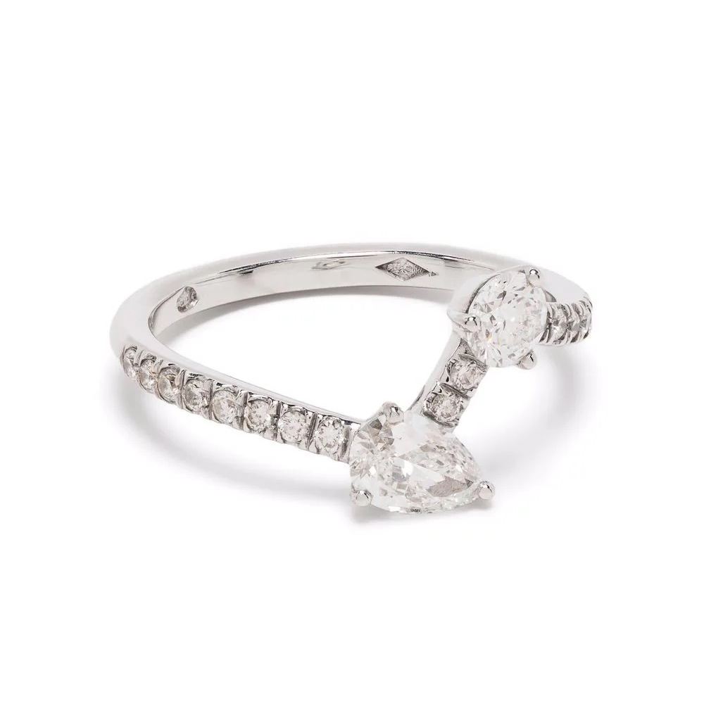 Ring Toi-Moi 025ct 035ct pavée - 18k white gold lab grown diamond Loyale Paris 1