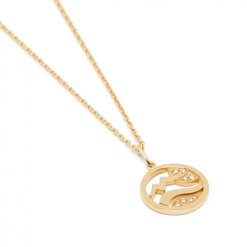 Charm Liberté on Fine Chain - 18k yellow gold 3