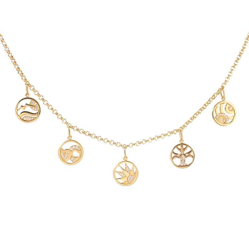 Soul Charms Necklace - 18k yellow gold 1
