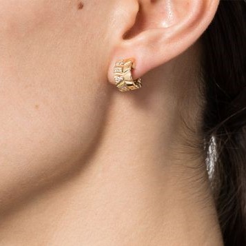 Clip Earcuff Ride & Love semi-pavée Droite - 18k yellow gold 2