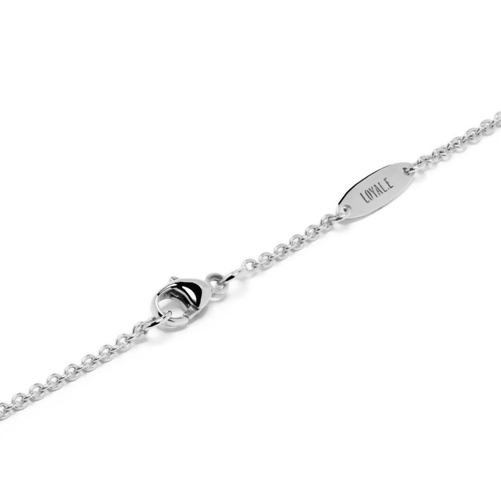 Necklace Ride & Love semi-pavé Medium - 18k recycled white gold lab grown diamonds loyale paris fine jewelry 7