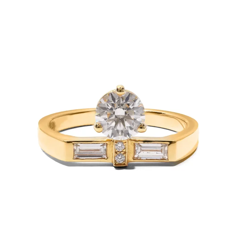 Solitaire_Uraeus_0.7ct_pave_baguette_-_Or_jaune_18k_-_diamant_ethique_-_Loyale_Paris_-_1
